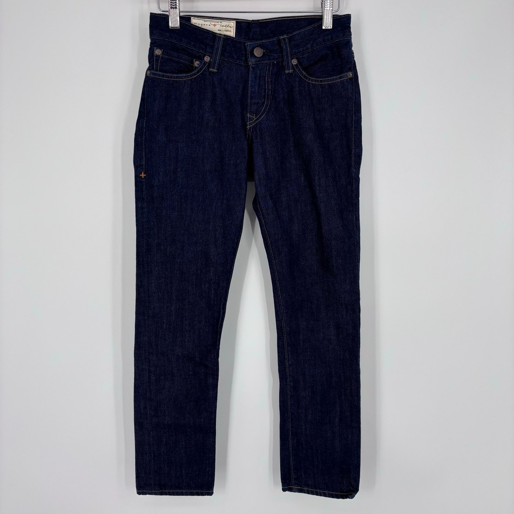 Imogene + Willie Clarke Raw Indigo Denim Straight Leg Jeans Womens 26x26